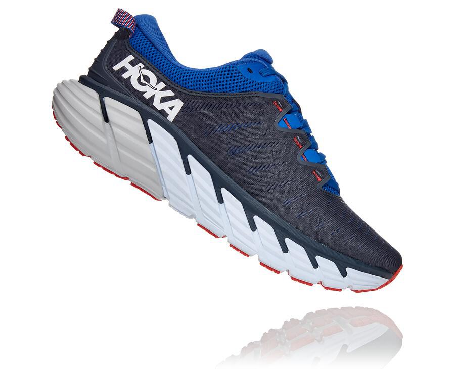 Hoka One One Gaviota 3 Löparskor Herr - Svarta/Blå - RBXML-9358